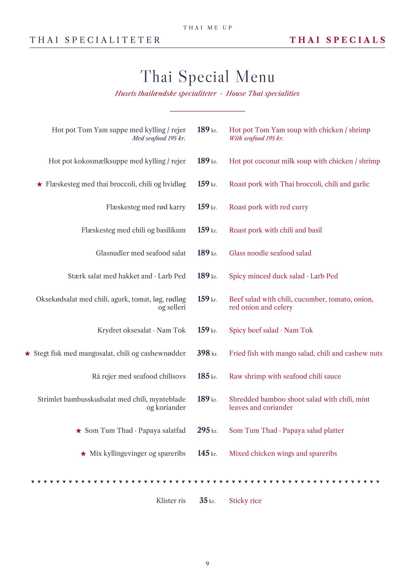 Thai Me Up — Thai Specials